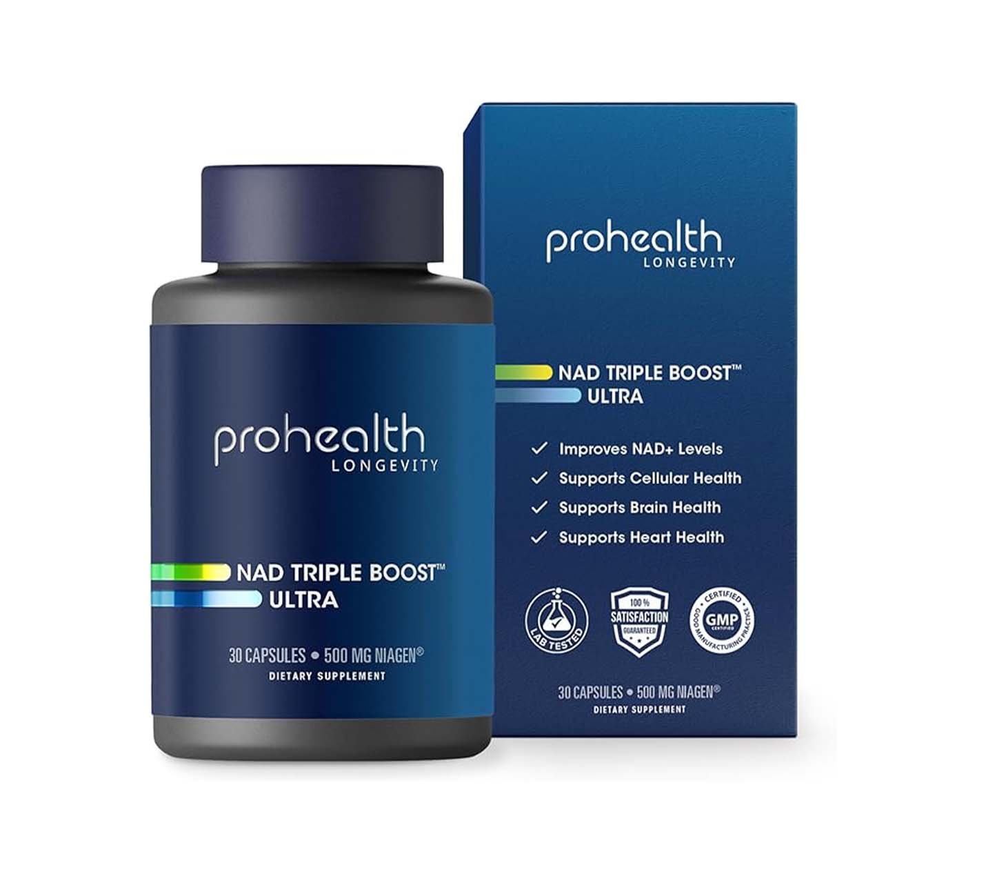 ProHealth NAD Triple Boost Ultra with 500mg Niagen NR.